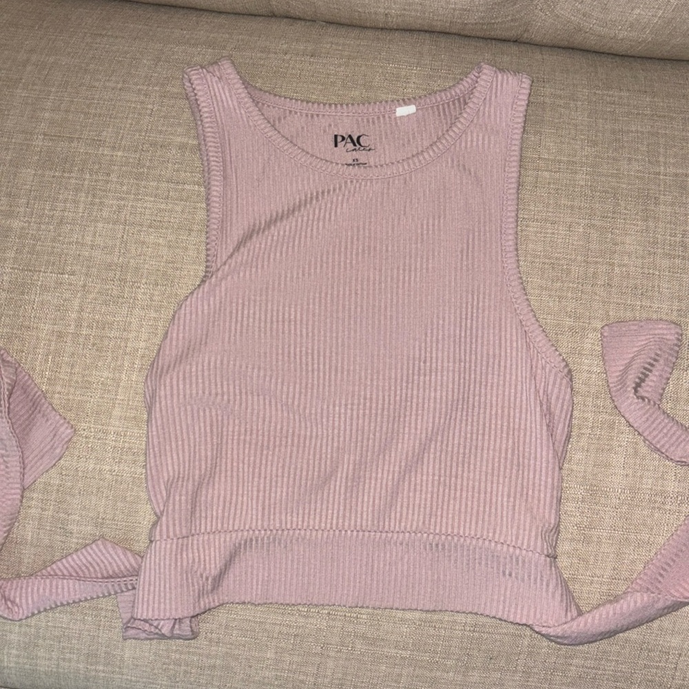 Pacific Sunwear Pale Pink Open Back Tank Top